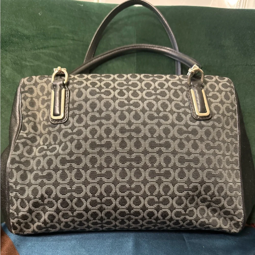 Coach Black and Gray Patterned Shoulder Bag - Picture 3 of 12